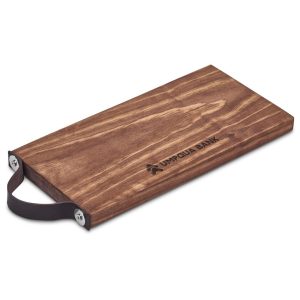 Serendipio Small Tea Time Wooden Tray with Leather Strap